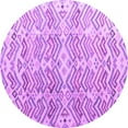 thumbnail image 1 of Ahgly Company Indoor Round Abstract Purple Modern Area Rugs, 3' Round, 1 of 4