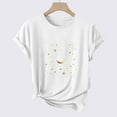 thumbnail image 4 of Women's Tops Short Sleeve Summer Printed Casual Short Sleeved T-shirt Comfortable Top, 4 of 4