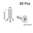 thumbnail image 2 of Tornillos de cabeza plana M3x10mm, tornillo hexagonal interno, sujetadores de acero inoxidable 304, 80 piezas, 2 of 3