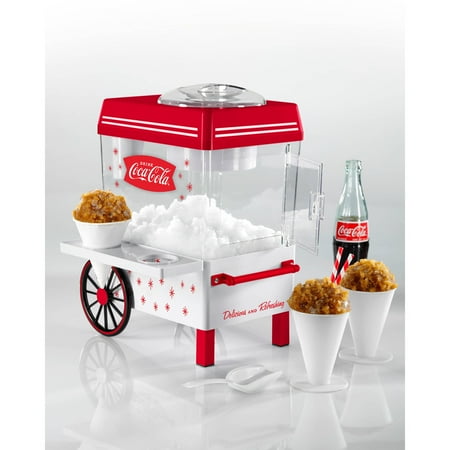 Nostalgia SCM550COKE Coca-Cola Snow Cone Maker and Shaved Ice Storage
