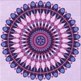 thumbnail image 1 of Ahgly Company Machine Washable Indoor Square Transitional Dark Magenta Purple Area Rugs, 5' Square, 1 of 7