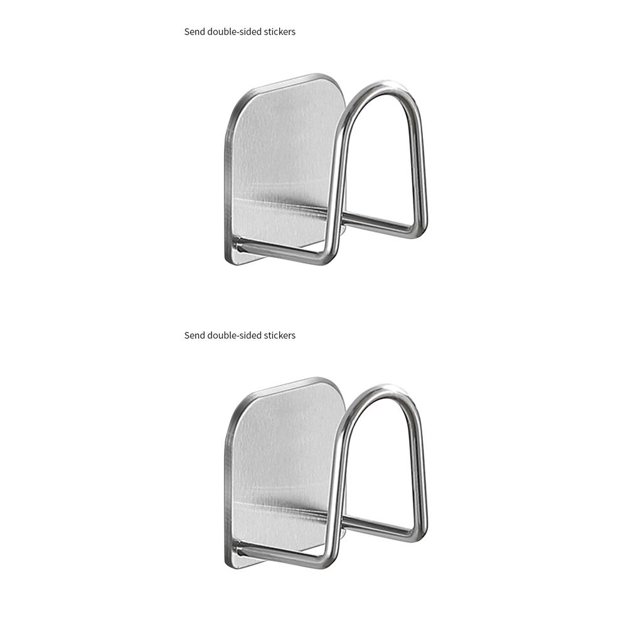 Bewildely Estante de almacenamiento para cocina, soporte de acero inoxidable montado en la pared, perforadora para el hogar, accesorios de soporte libre, Lijado con rejilla de esponja 2piezas Bewildely CBP023575