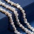 thumbnail image 6 of Natural Cultured Freshwater Pearl Beads Strands Two Sides Polished White 4.5~6.5x3~4x4~5.5mm Hole: 0.5mm about 39pcs/strand 7.09 inch(18cm), 6 of 6