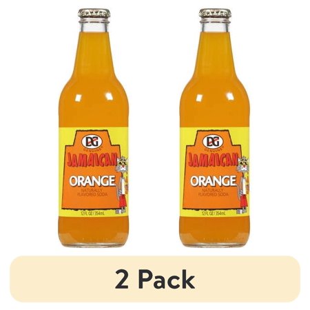 (2 pack) DG Orange Flavored Soda, 12 oz