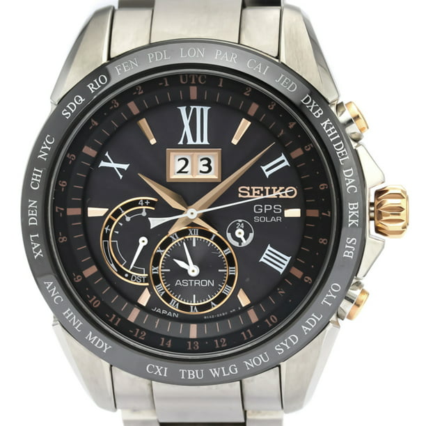 Authenticated Used Seiko Astron Solar Ceramic,Stainless Steel Men's Sports  Watch SBXB151(8X42-0AE0) 