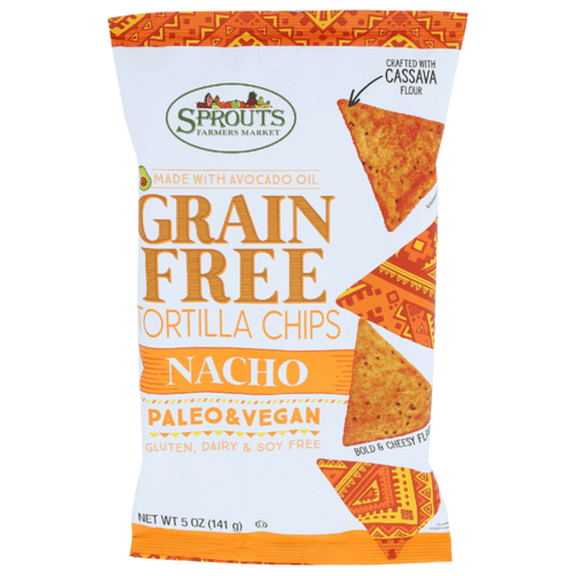 SPTs Grain Free Nacho Tortilla Chips 5 oz - Pack of 3