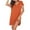 Orange, variant on Button Down Night Gowns for Women, Fashion Casual Summer V-Neck Short Sleeved Contrasting Color for Home Simple Women's Short Dress.