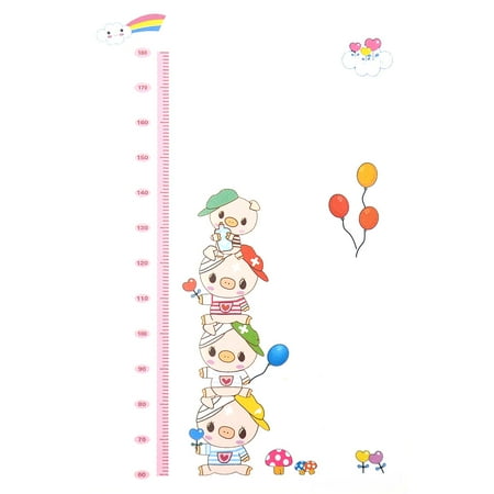 - Pig Growth Height Measure Chart Wall Sticker DIY Wallpaper 70 x 50cm