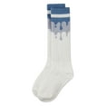 thumbnail image 6 of MeMoi Girls "Paint Drip" Ribbed Cotton-Blend Novelty Knee High Sock - Girls - Female, 6, Pink, 6 of 6