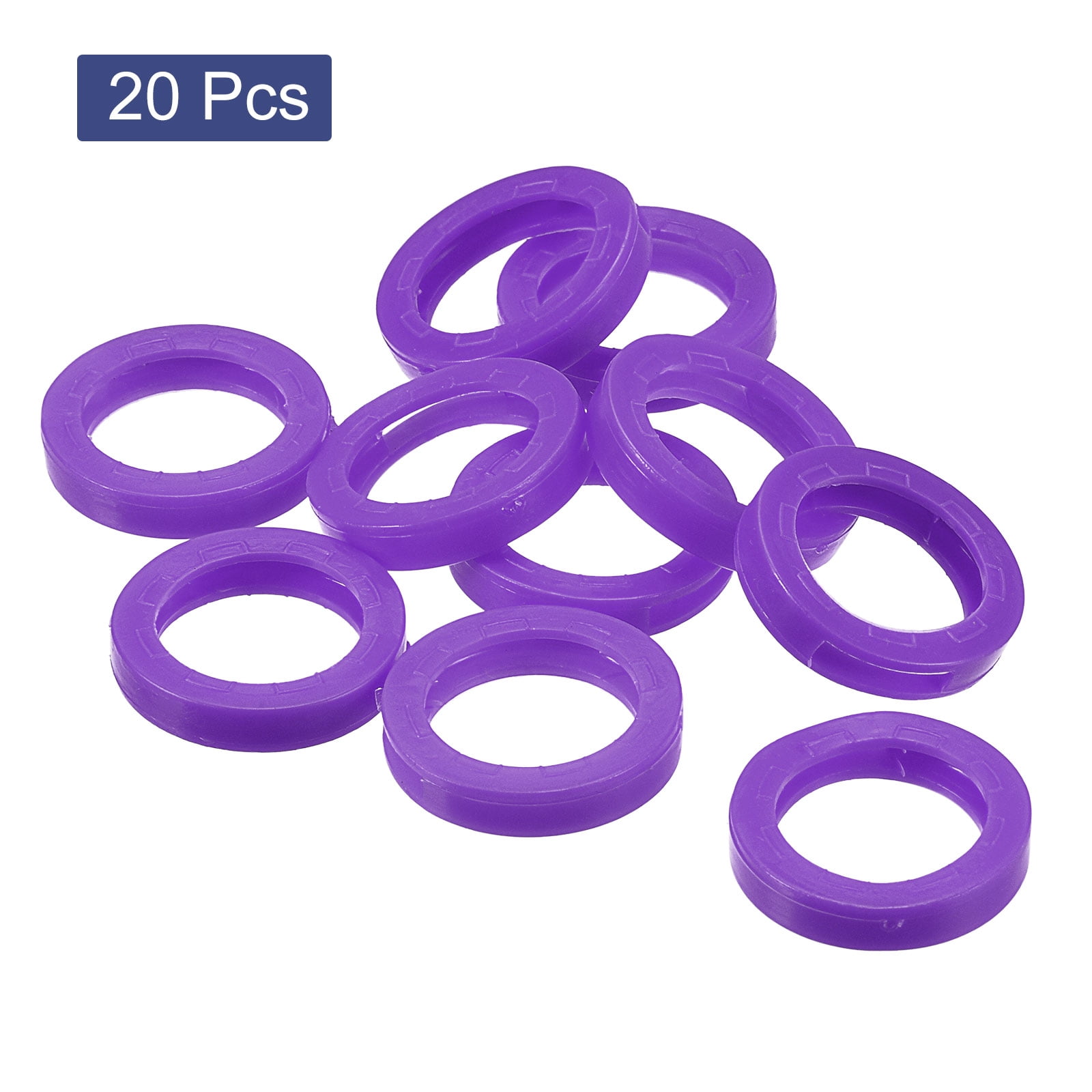 Unique Bargains Key Cap Cover Rings Keys Identifier Coding Tags Silicone Purple
