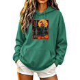 thumbnail image 2 of Molidfa Womens Retro Cat Hoodie Halloween Black Cat Graphic Oversized Sweatshirt, 2 of 5