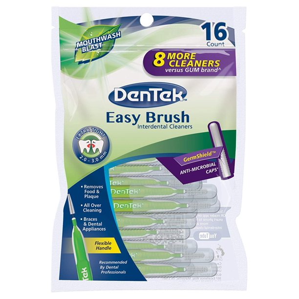 DenTek Easy Brush Interdental Cleaners Brushes Between Teeth Tight
