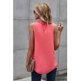 thumbnail image 2 of POGLIP Women's Red Ruffle Trim Neckline Tank Top, 2 of 6
