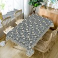 thumbnail image 2 of Nanqianyi Vintage Blue Floral Tablecloth,60x102 Inch Rectangle Waterproof Stain Resistant Table Cover for Farmhouse Dining Decor, 2 of 7