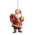 thumbnail image 2 of Christmas Santa Claus Ornaments Decoration Hanging Ornament, Hanging Ornaments Christmas Decor Holiday Party Gifts, Acrylic Hanging Holiday Ornament Christmas Tree, 2 of 6