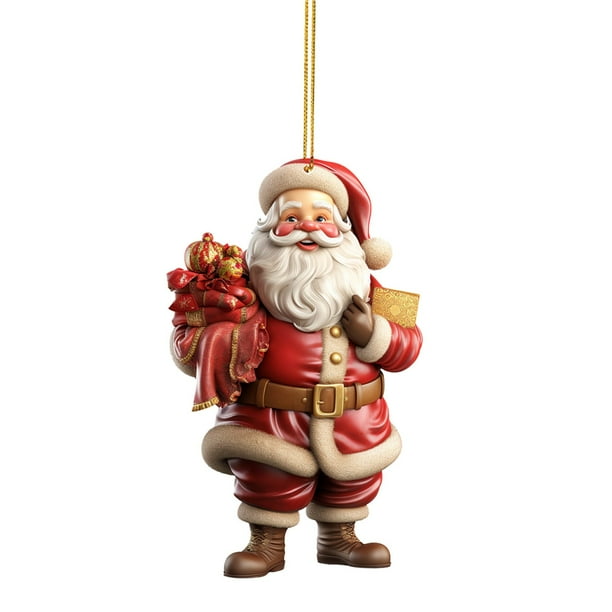 Adorno Navideño De Papá Noel Adorno Divertido Adorno Para Regalo Adorno Navideño De Acrílico Para Fiestas En Casa