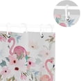 thumbnail image 5 of Floral Print with Flamingo Shower Curtain Waterproof Washable Bathroom Shower Curtain Polyester Cloth Fabric Bathroom Decor Set with 12 Hooks, 60x72 inches, 5 of 6