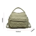thumbnail image 2 of HUISZJ Women Nylon Quilted Shoulder Bag, Adjustable Strap Crossbody Bag, Trendy Backpack for Work Shopping Travel (Green), 2 of 10