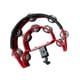 thumbnail image 5 of Pandereta de doble hilera Accesorio de percusión de fácil montaje Pandereta de media luna rojo, 5 of 9