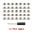 thumbnail image 4 of 100 Pcs Vis à Anneau Échelle en Acier M2 M3 Équipées d'Un Outil Clé pour Vis Apparence Simulée 100 Pcs Vis à Anneau Échelle en Acier M2 M3 Vis M2 M3 pour Jantes de 1.9 2.2 Pouces en Grade 12.9 10, 4 of 9