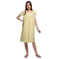 thumbnail image 1 of Moomaya Chemise de Nuit à Manches Courtes en Coton pour Femmes, Longueur Genou, Imprimée, 1 of 4