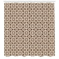 thumbnail image 3 of Ambesonne Brown Shower Curtain, Squares Rhombuses Stars, 69"Wx84"L, Pale Brown Off White, 3 of 3