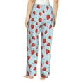thumbnail image 3 of Goofa Strawberry Printed Soft Pajama Pants for Women, Wide Leg Comfy Casual Lounge Yoga Pants-XX-Large, 3 of 9