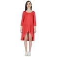 thumbnail image 2 of Inkmeso Solid Summer Casual Tunic Dress For Women's Short Mini Dresses With Button Placket, 2 of 7