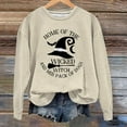 thumbnail image 4 of Home Of The Wicked Witch Halloween Sweatshirts for Women Long Sleeve Crewneck Witch Graphic Sweatshirt Pullover Tops, 4 of 5