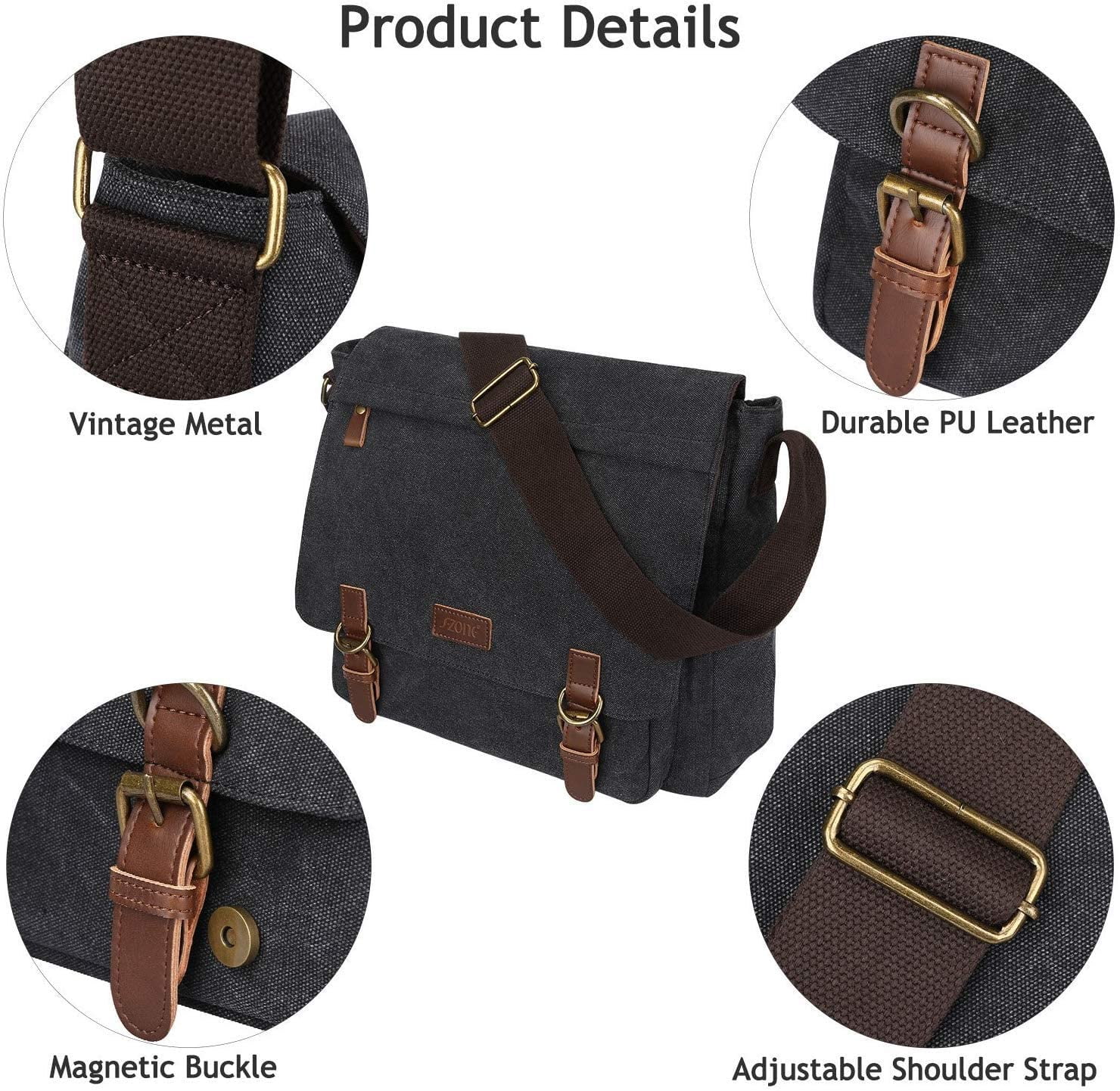 S Zone Vintage Canvas Messenger Bag School Shoulder Bag For 13 3 15inch Lapto Clothing Shoes Accessories Men S Bags S Zone Vintage Canvas Messenger Bag School Shoulder Bag For 13 3 15inch Lapto Clothing Shoes Accessories Men S Bags