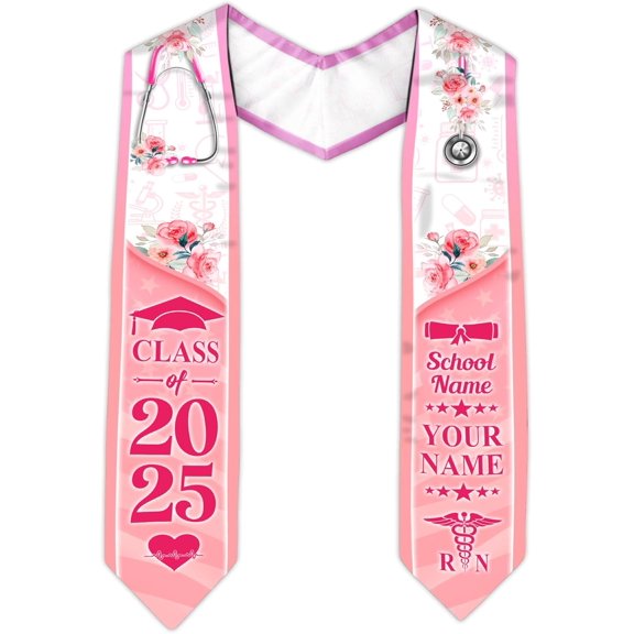 Custom Nurse Sash Graduation, RN Graduation Stole Gifts for Friends Nursing Student Senior Class Of 2025