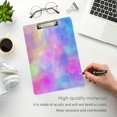 thumbnail image 4 of FMSHPON Rainbow Tie Dye Iridescent Dharma Clipboard Hardboard Wood Nursing Clip Board and Pull for Standard A4 Letter 13x9 inches, 4 of 7
