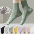thumbnail image 4 of Solid Color Womens Sock Spring Autumn Casual Basic Stocking Breathable Socking, 4 of 20