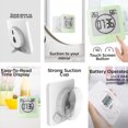 thumbnail image 5 of Reloj de pared electrónico para baño Reloj de pared con cuenta atrás para temperatura y humedad, 5 of 5