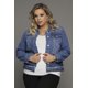 thumbnail image 4 of ABPHQTO Chaqueta vaquera de mujer azul azul azul con botones y cuello vuelto de talla grande, 4 of 5