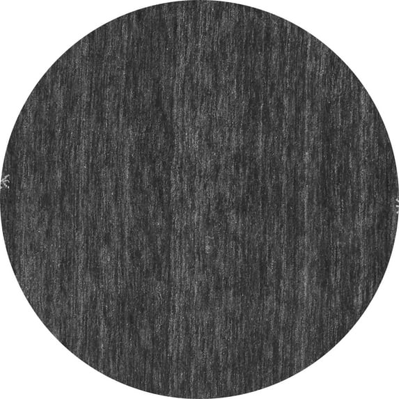 Ahgly Company Indoor Round Abstract Gray Contemporary Area Rugs, 5' Round