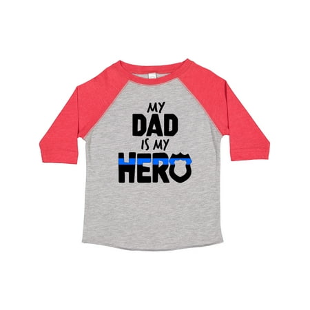 

Inktastic My Dad is My Hero Police Officer Family Gift Toddler Boy or Toddler Girl T-Shirt