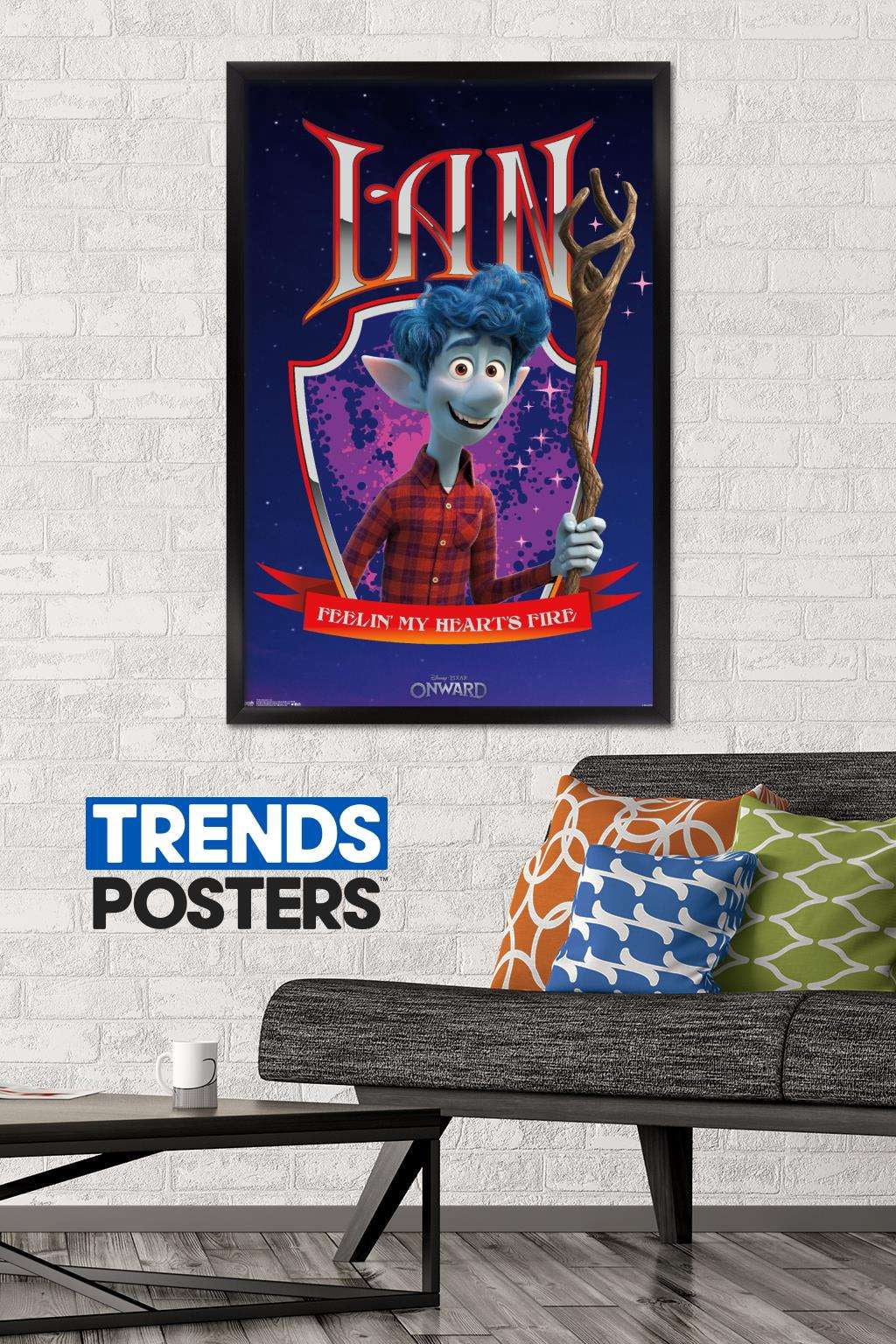 Disney Pixar Onward - Ian Wall Poster, 22.375" x 34", Framed