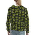 thumbnail image 7 of Fotbe Cartoon Kawaii Frogs1 Pattern Womens Long Sleeve Hoodie, Pullover Hooded Sweatshirt, Kangaroo Pocket Hoodie with Eye-catching Drawstrings-Small, 7 of 7