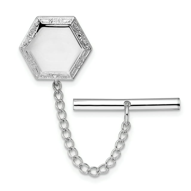 Edge Engravable Tie Tac Lapel Pin Bar