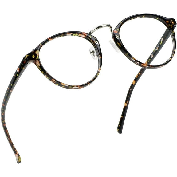 LifeArt Blue Light Blocking Glasses, Anti Eyestrain, Computer Reading Glasses, Gaming Glasses, TV Glasses for Women Men, Anti Glare (Floral, 3.75 Magnification)