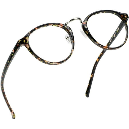 LifeArt Blue Light Blocking Glasses, Anti Eyestrain, Computer Reading Glasses, Gaming Glasses, TV Glasses for Women Men, Anti Glare (Floral, +3.75 Magnification)