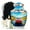 Blue Urn -4, variant on JAGASY Red Car Funeral Combo Urns Set, Blue Small Urns for Human Ashes Keepsake, Sunset Sky & Mountain Road Decorative Urn for Daughter, Large Handmade Urn for Son, (1 Large, 10"; 4 Small, 3")