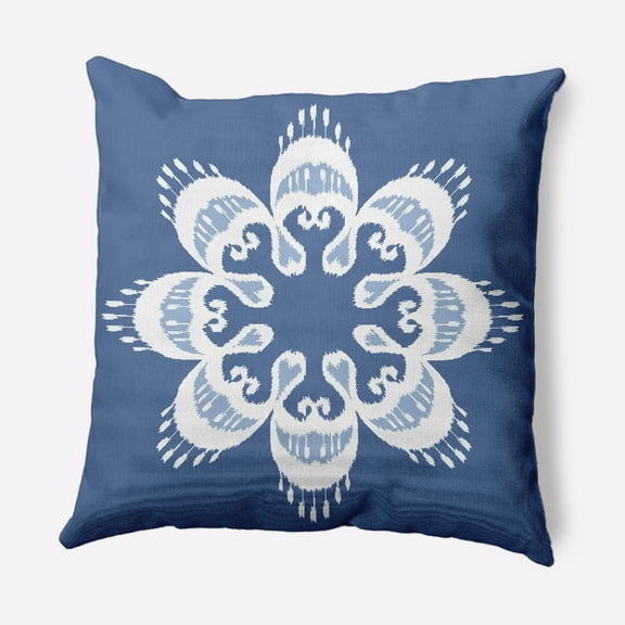 Simply Daisy 16" x 16" French, Country Blue, White, Multi-color Polyester Throw Pillow