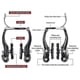 thumbnail image 3 of Complete Bicycle Mountain Bike Set,v Brake + Outer Cables + Lever + Frontrear Bike Brake Accessori, 3 of 5