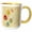 Yellow/White, variant on 3drose, Pretty Spring Eggs Butterflies Floral Easter Vector Design, 15oz Two-tone Black Mug