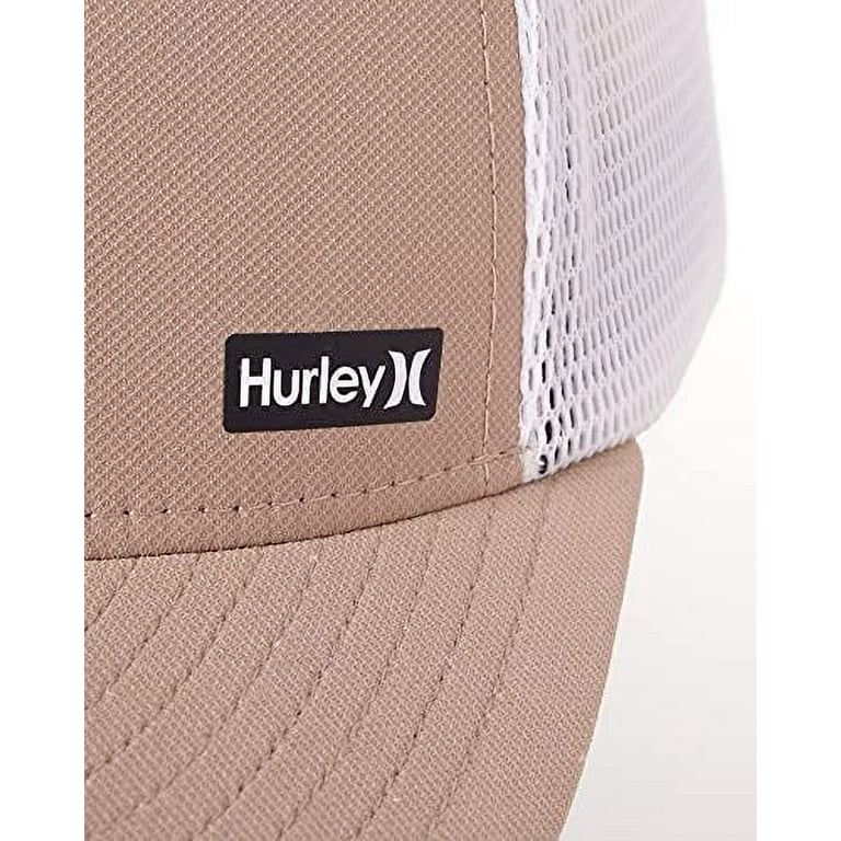 Hurley Men's Beige League Offset Logo Mesh-Back Ball Cap Beige/Khaki One  Size