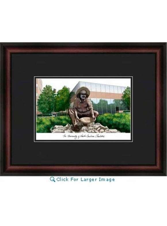Campus Images NC999LGED University of North Carolina Charlotte Academic Lithograph Diploma Frame 18in. x 14in.