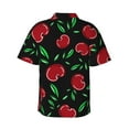 thumbnail image 3 of Fotbe Cherry Hawaiian Shirt For Men Unisex Summer Beach Casual Short Sleeve Cotton Linen Button Down Shirts-X-Large, 3 of 9