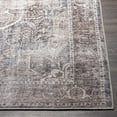 thumbnail image 5 of Hauteloom Mignon Turkish Oriental Medallion Living Room Bedroom Large Area Rug - 0.04" Pile Height - Machine Washable - Vintage Distressed - Traditional Faded - Brown, Navy Blue, Beige - 8'10" x 12', 5 of 11